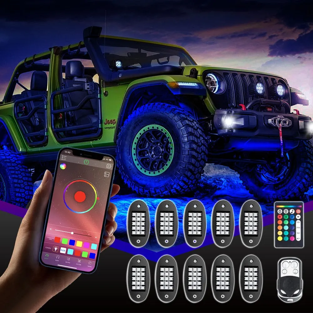 Underglow Light LED Rock Light Waterproof Music Lighting Kit