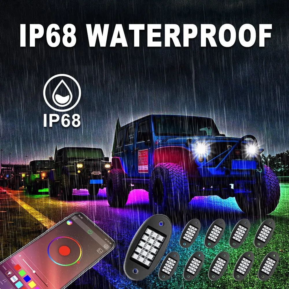 Underglow Light LED Rock Light Waterproof Music Lighting Kit