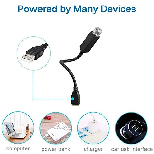 USB Laser Ambient Ceiling Light For Car and Home Decoration - H01419
