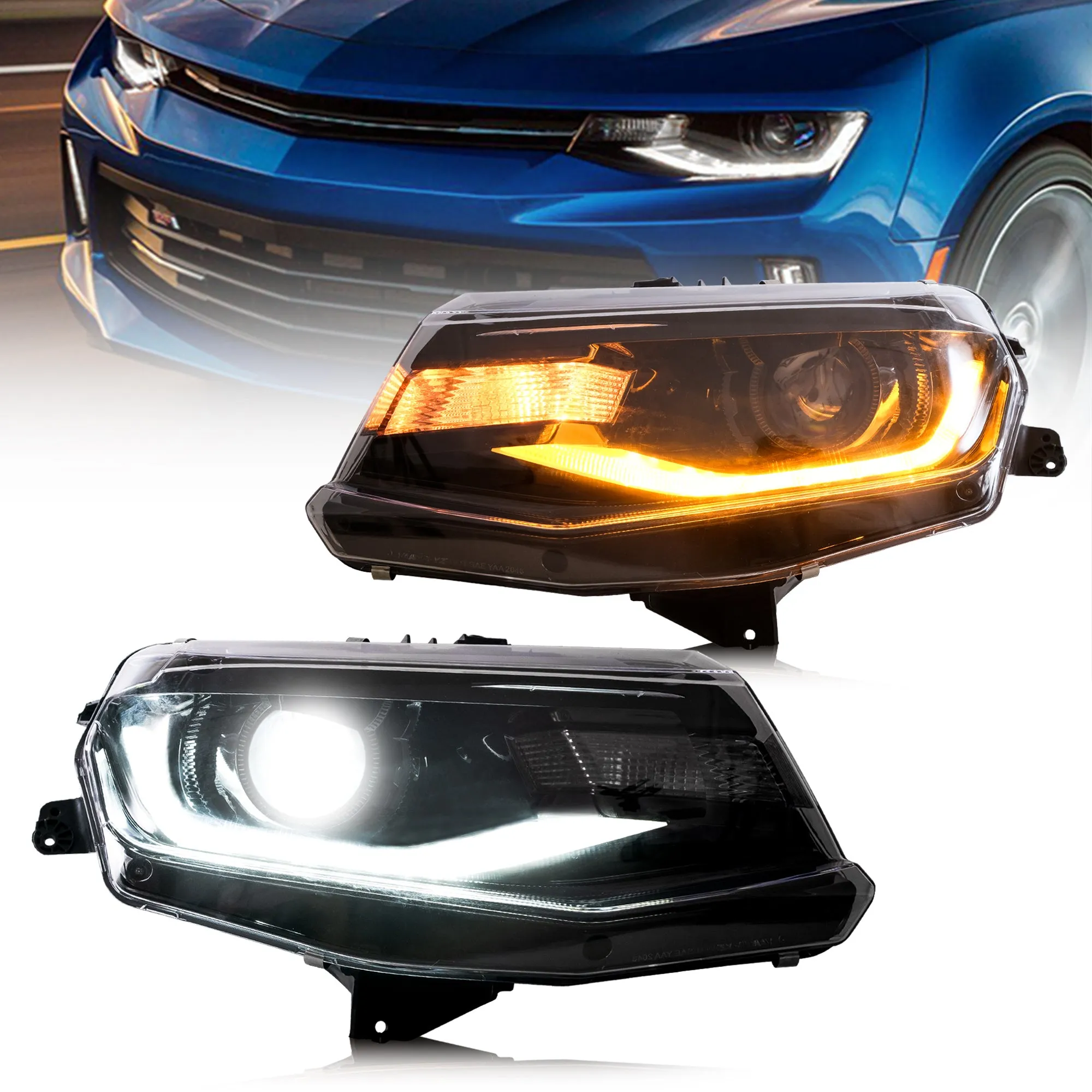 VLAND LED Headlights For Chevrolet / Chevy Camaro 6th Gen 2016-2018 [DOT.]