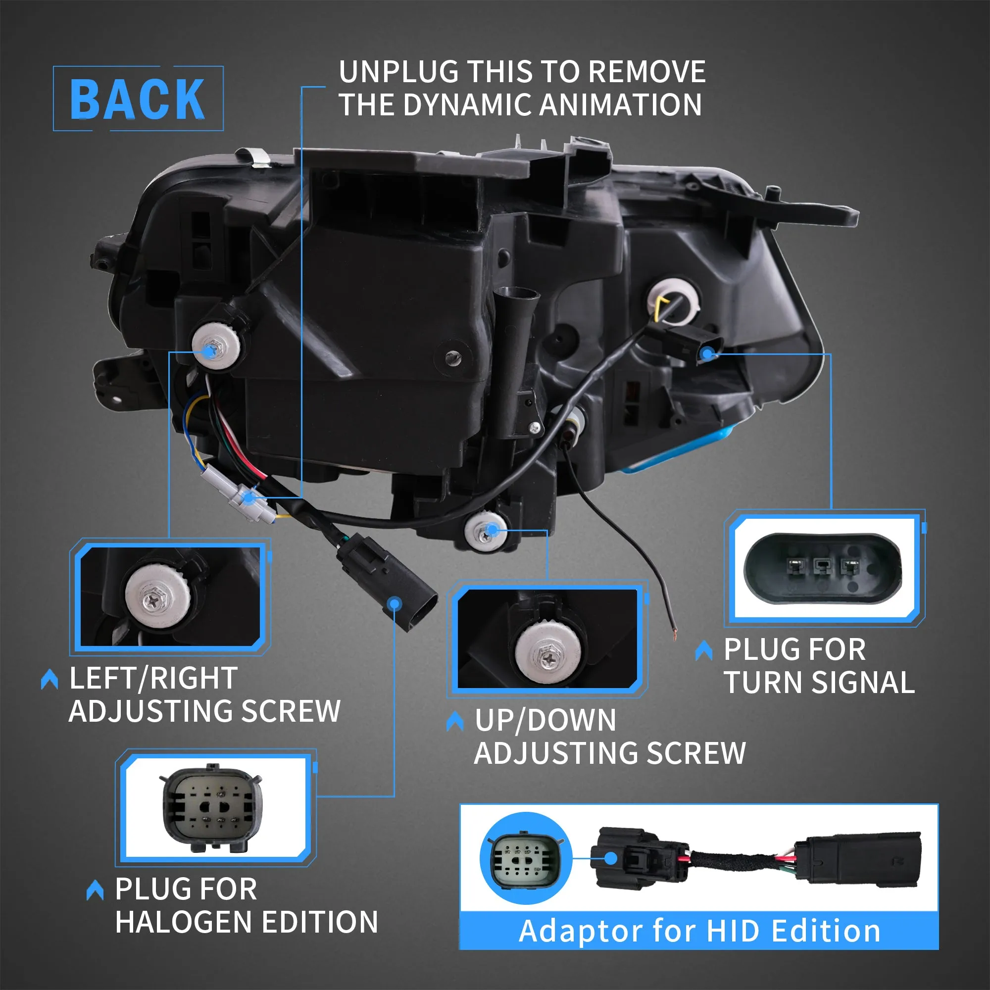 VLAND LED Headlights For Chevrolet / Chevy Camaro 6th Gen 2016-2018 [DOT.]