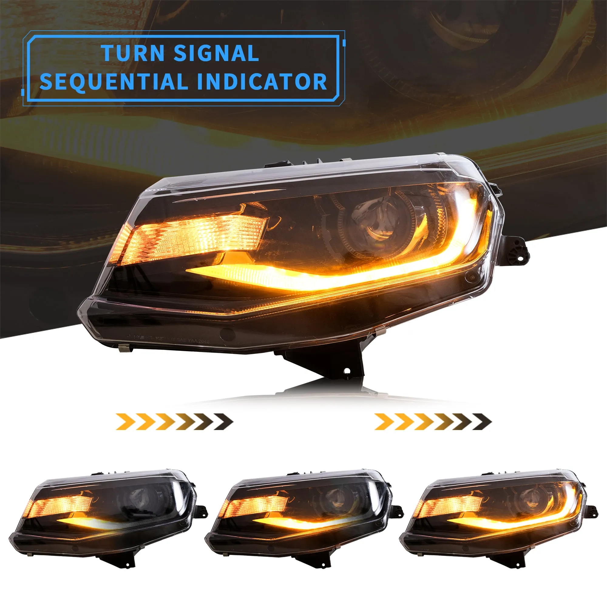 VLAND LED Headlights For Chevrolet / Chevy Camaro 6th Gen 2016-2018 [DOT.]