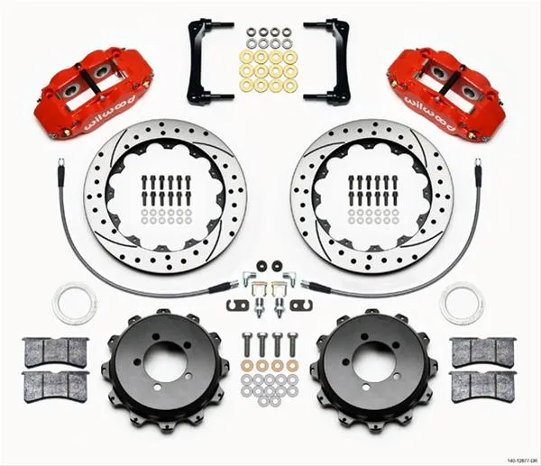 Wilwood Forged Narrow Superlite 4R Big Brake Rear Brake Kits 140-12877-DR